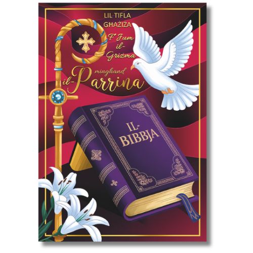 Lil Tifla Ghaziza F'Jum Il-Grizma Minghand Il-Parrina - Greeting Card