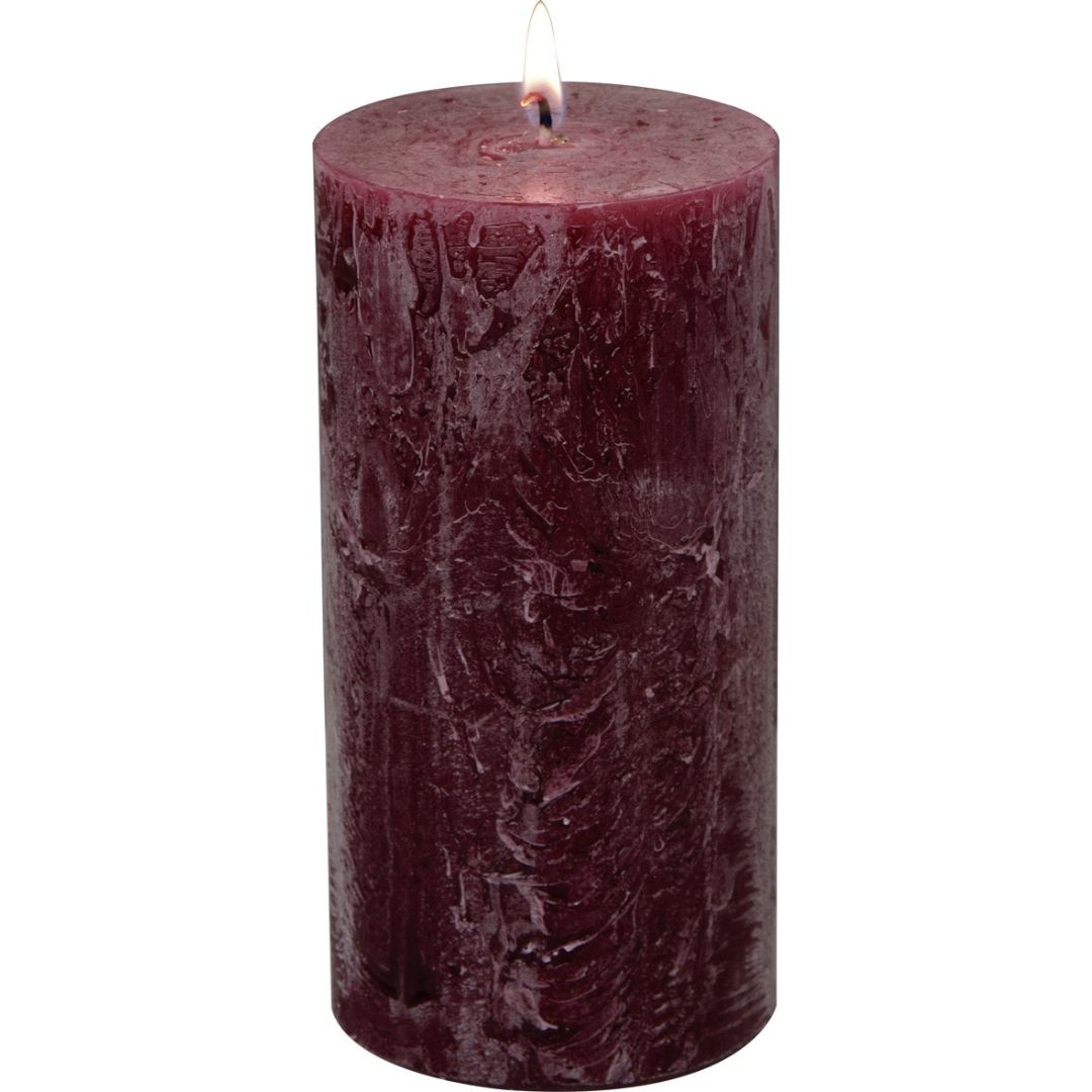 Ihr Cylinder Candle Dark Red 14cm