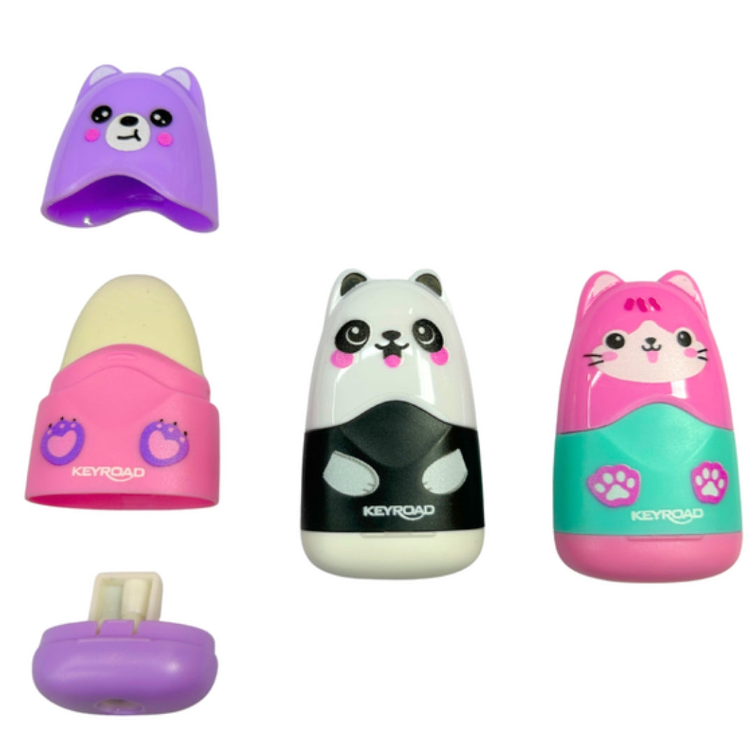 Keyroad Single-Hole Sharpener With Eraser - Bounce Buddies x 1pc Assortment