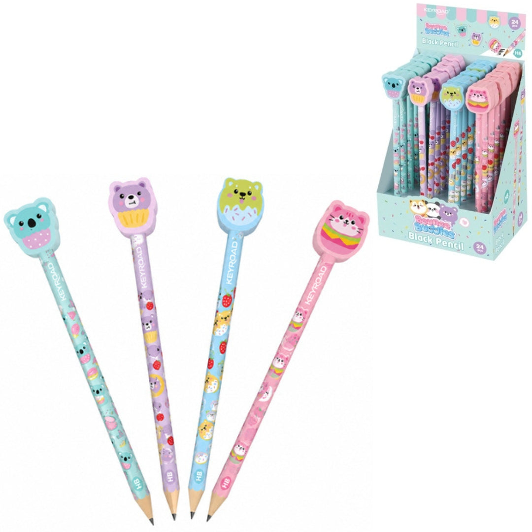 Keyroad Graphite Pencil HB & Eraser - Bounce Buddies x 1pc Assortment