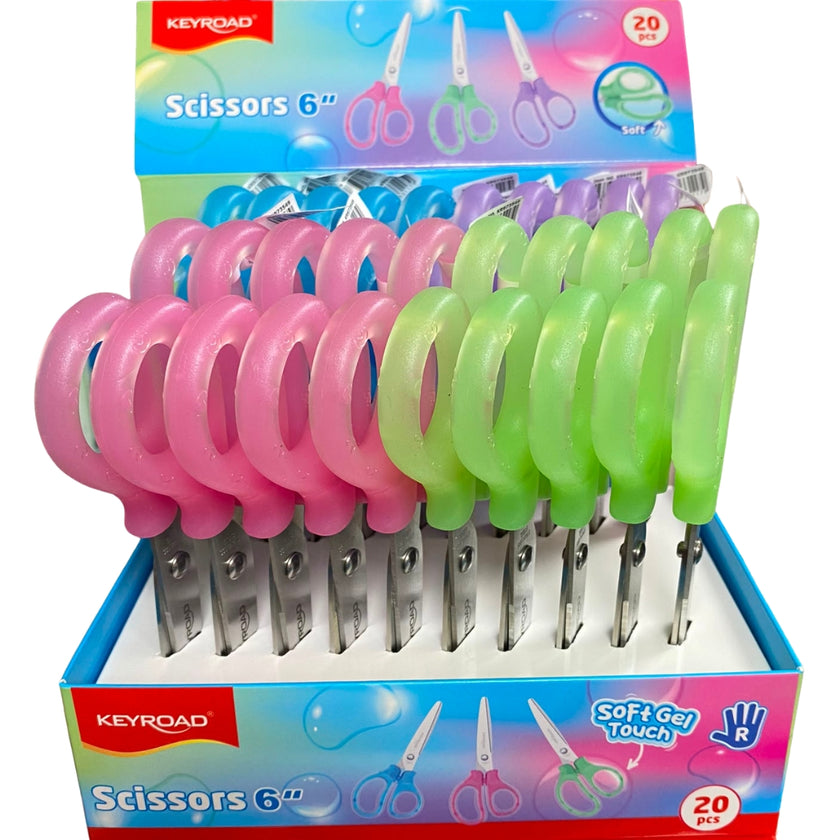 Keyroad Scissors 15.5cm - Soft Gel Touch x 1pc Assortment