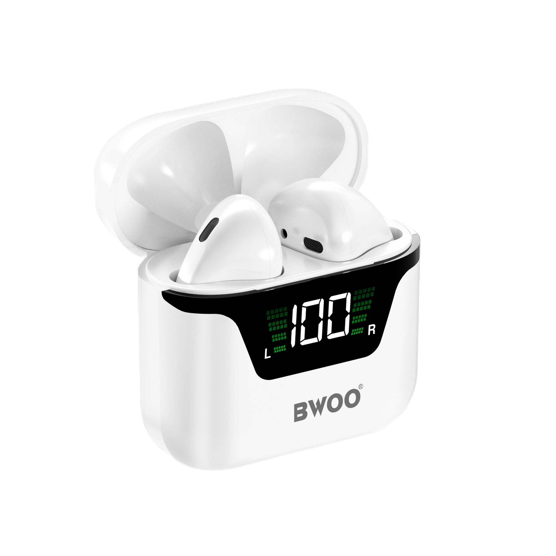 Bwoo True Wireless Stereo Earphones - White