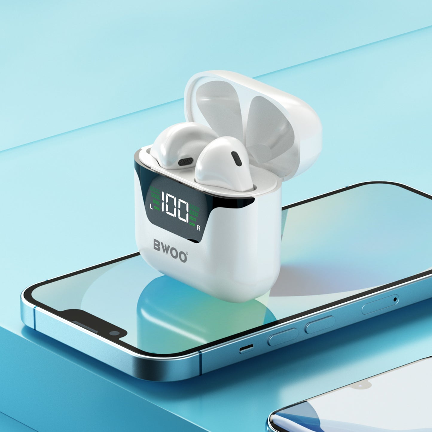 Bwoo True Wireless Stereo Earphones - White
