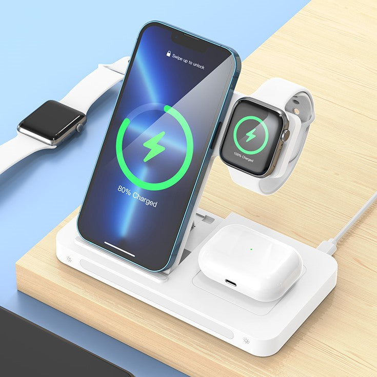 Bwoo Wireless Charger 3 In 1 - White