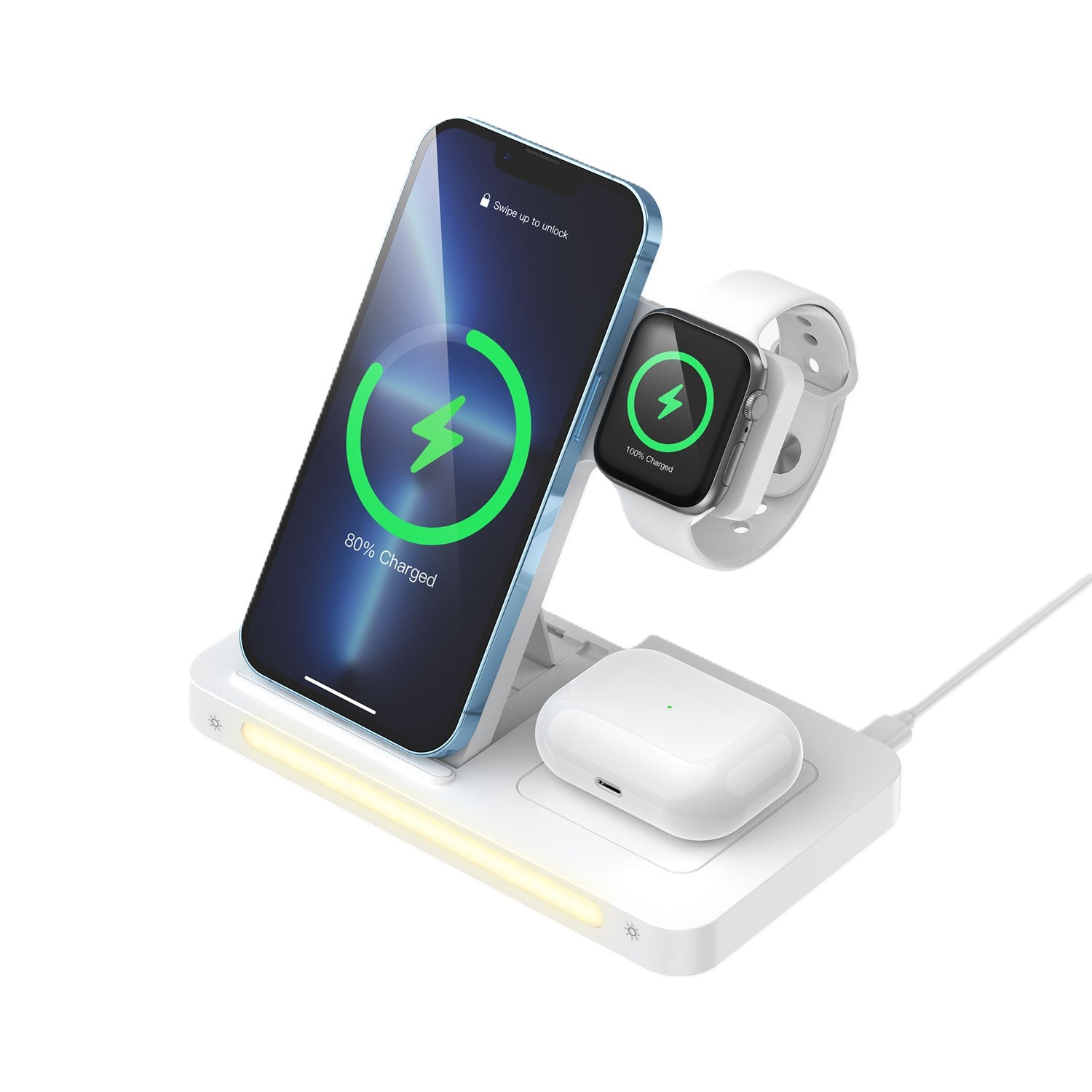 Bwoo Wireless Charger 3 In 1 - White