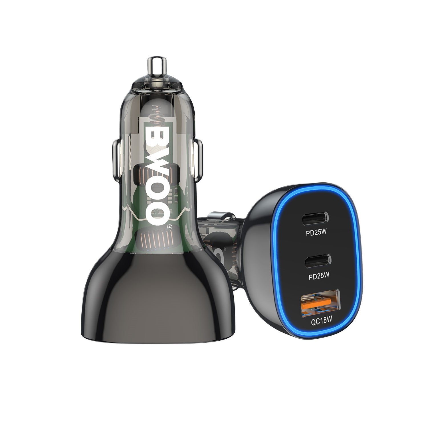 Bwoo USB-C Car Charger 3 Port