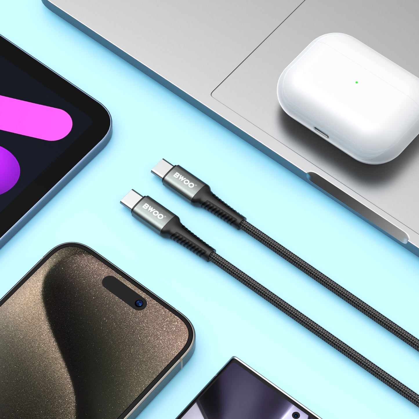 Bwoo Fast Charging Data Cable - Type-C To Type-C 2m