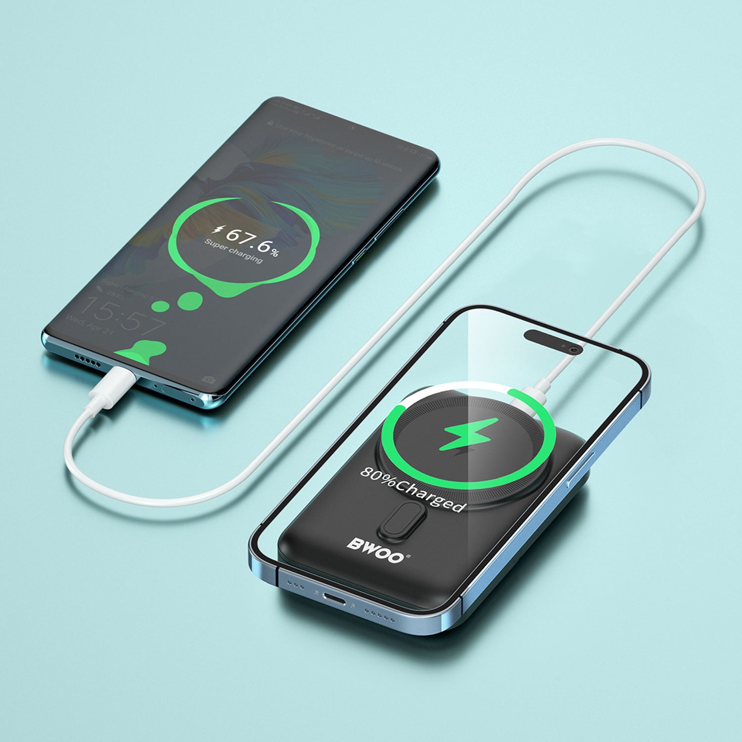 Bwoo PD 20W + 15W Wireless Magnetic Power Bank 10000mAh