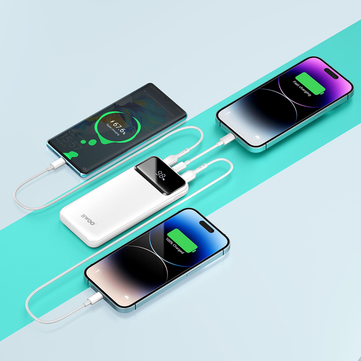 Bwoo Fast Charging Power Bank With 3-Port Output