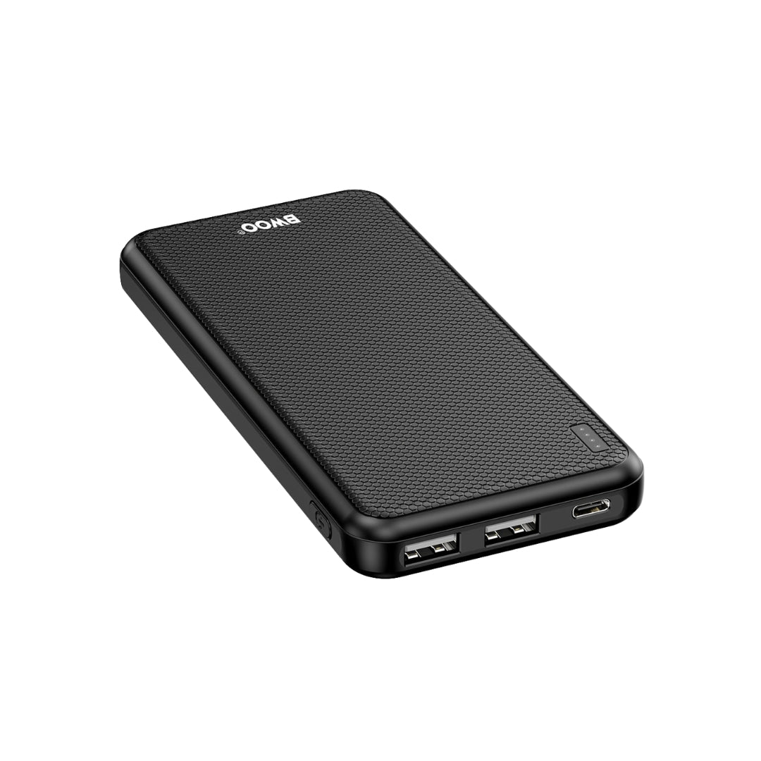 Bwoo 10000mAh Dual Output Power Bank - Black (BO-P70)