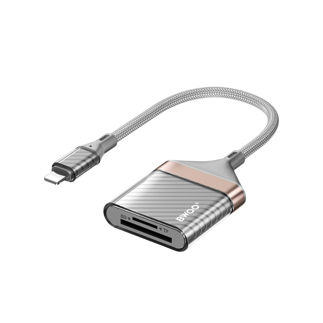Bwoo 2 In 1 Card Reader - Lightning To SD/TF Cable