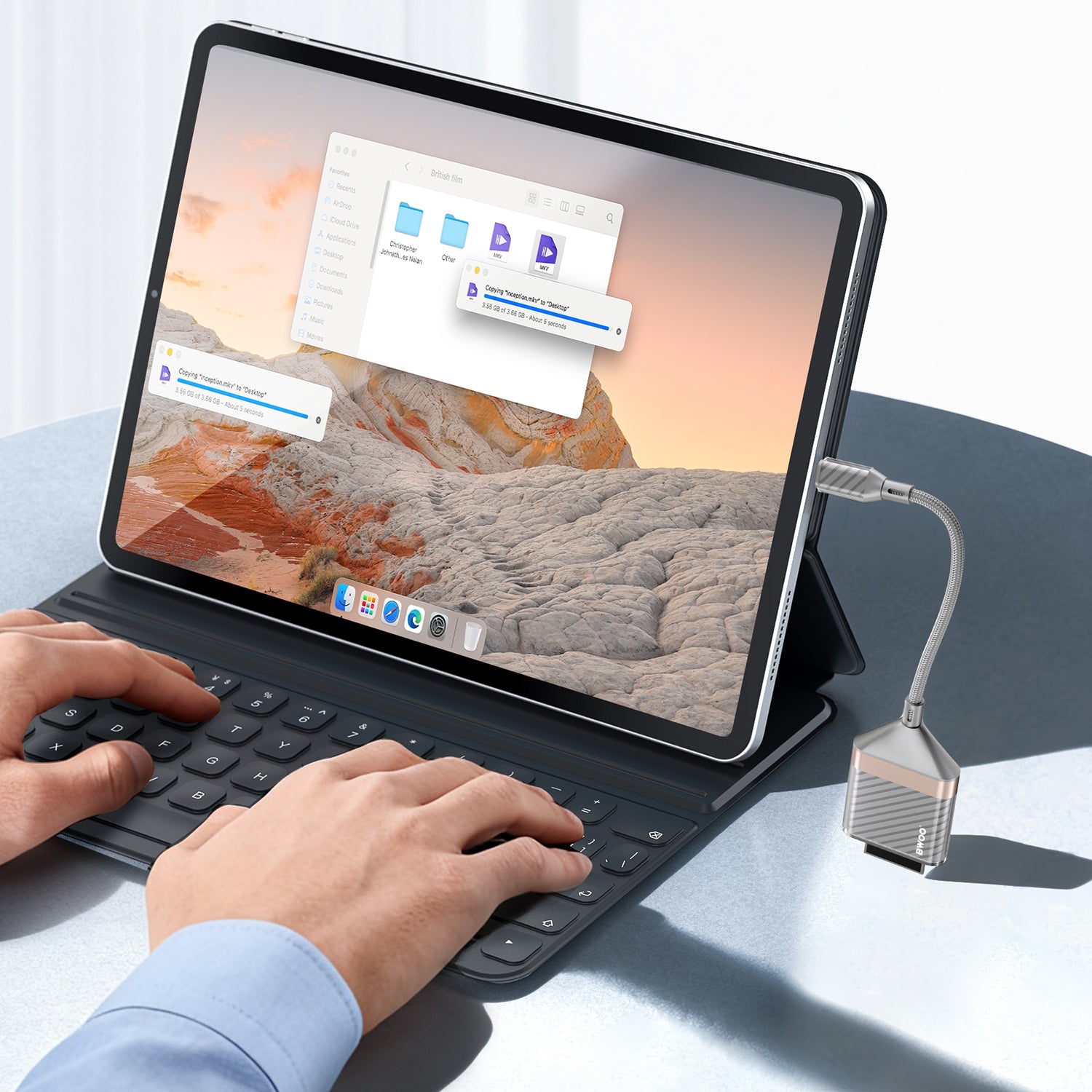 Bwoo 2 In 1 Card Reader - USB-C To SD/TF Cable