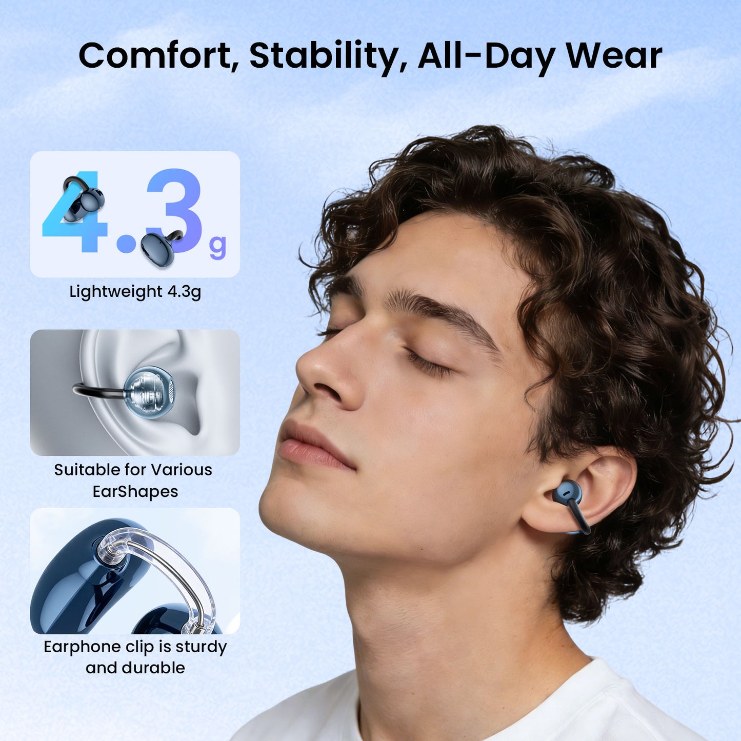 Bwoo Open Wireless Headphone - Black