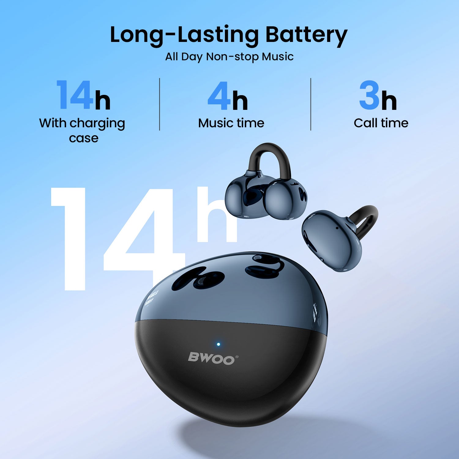 Bwoo Open Wireless Headphone - Black