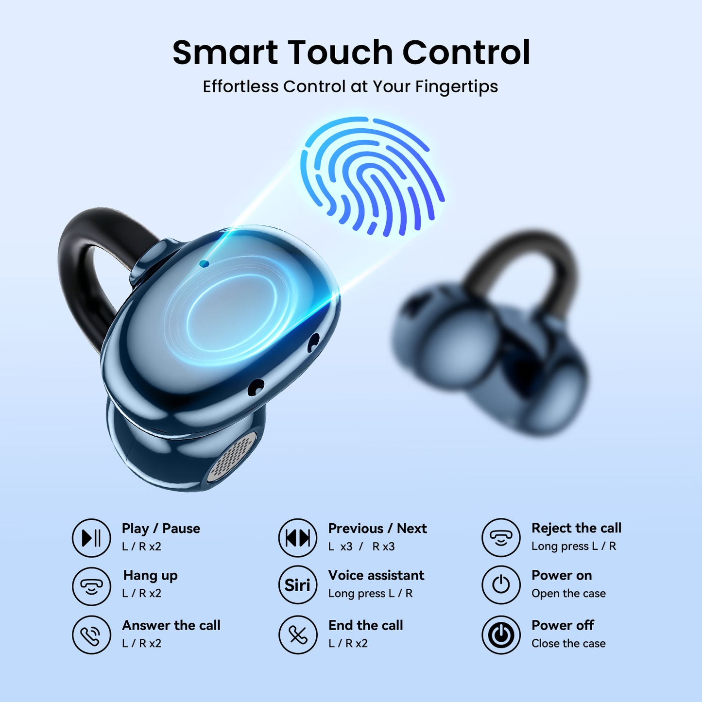 Bwoo Open Wireless Headphone - Black