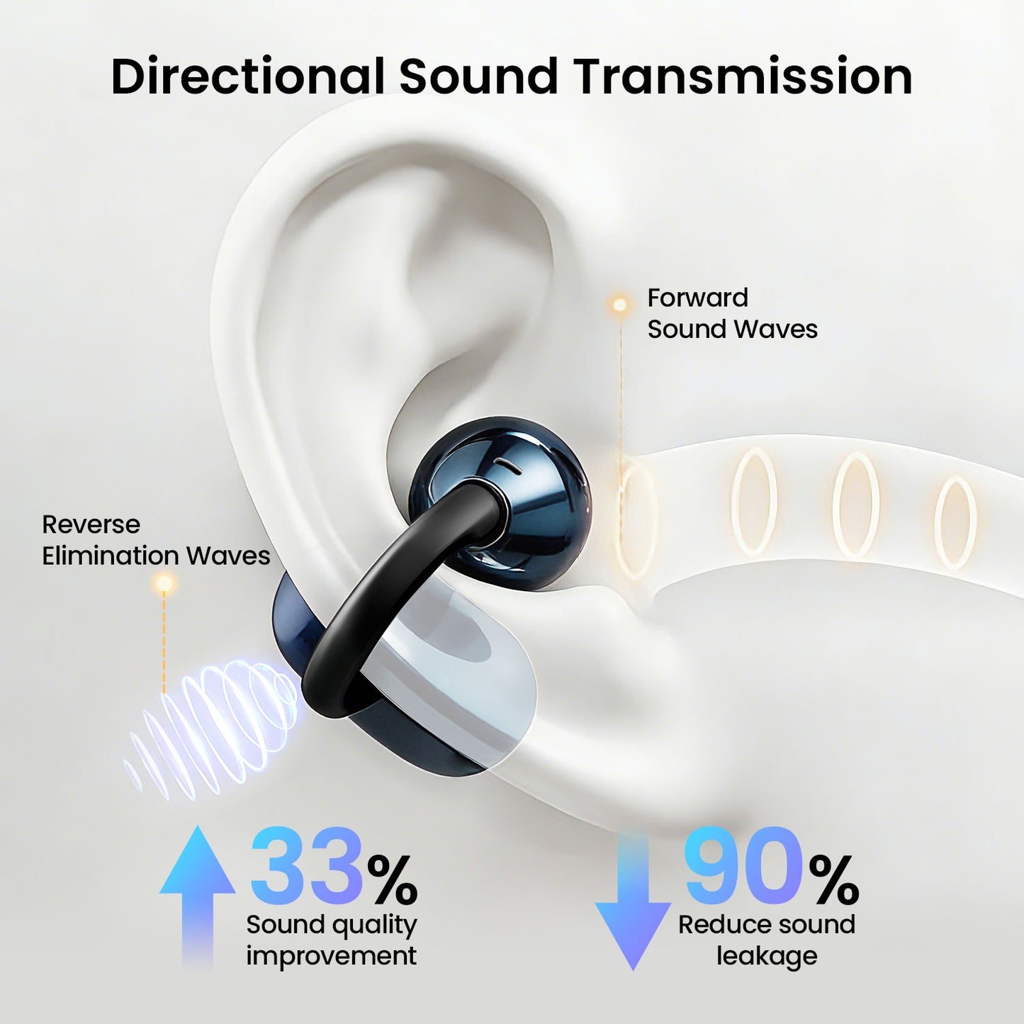 Bwoo Open Wireless Headphone - Black
