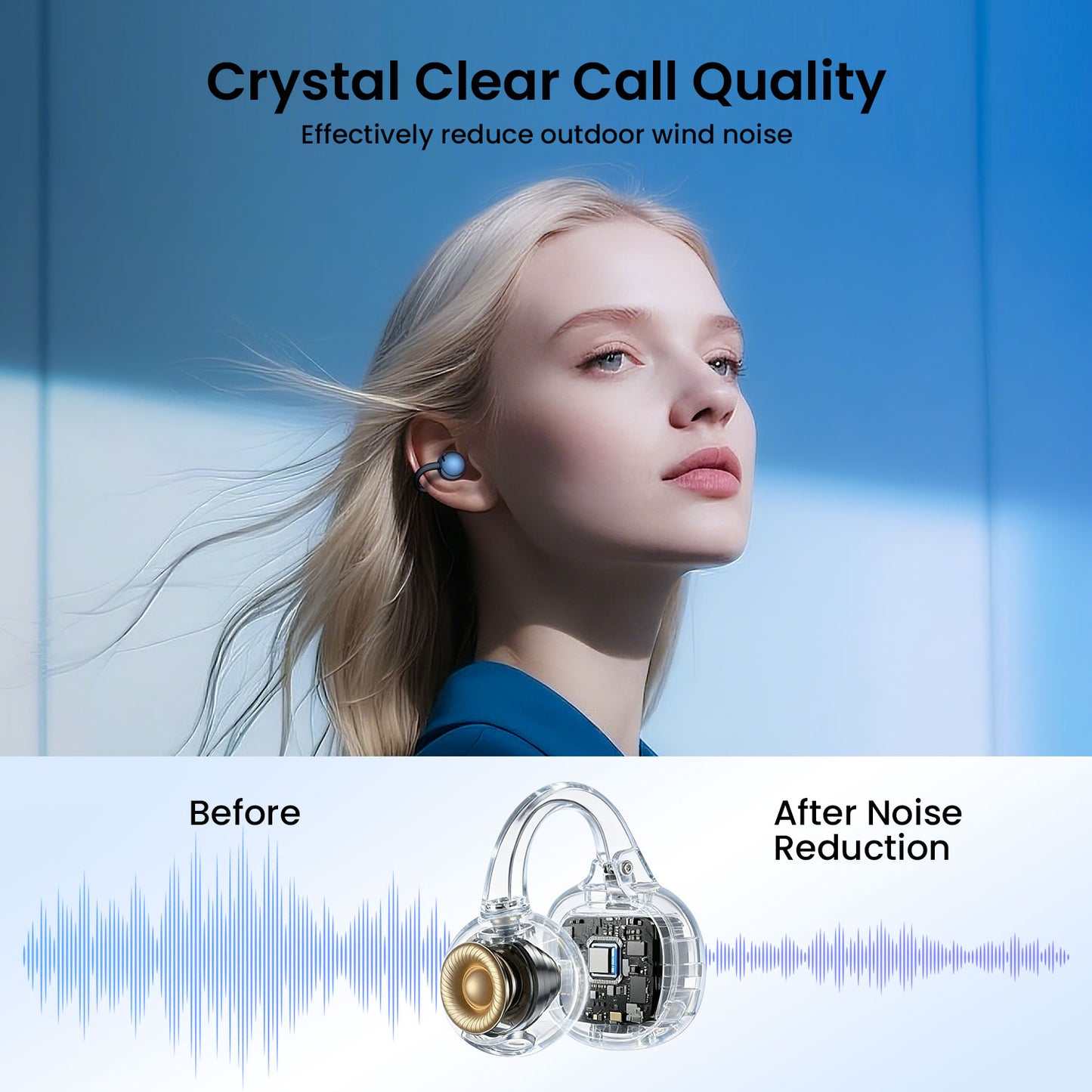 Bwoo Open Wireless Headphone - Black