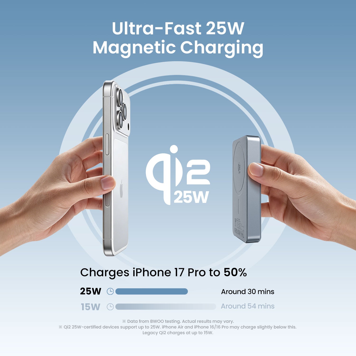 Bwoo Magnetic Power Bank - Grey