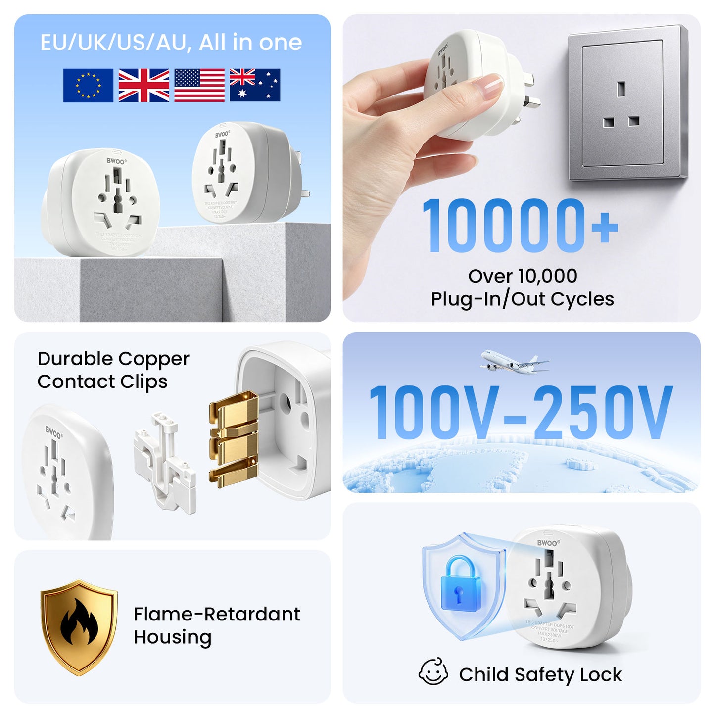 Bwoo UK Universal Travel Adapter