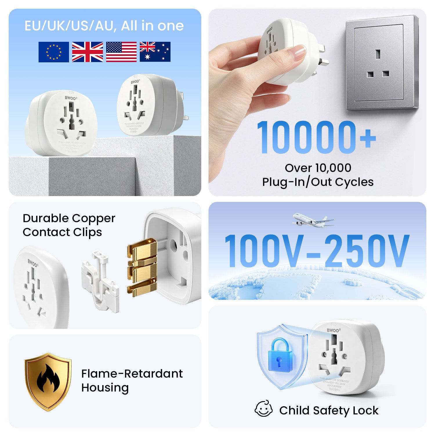 Bwoo UK Universal Travel Adapter