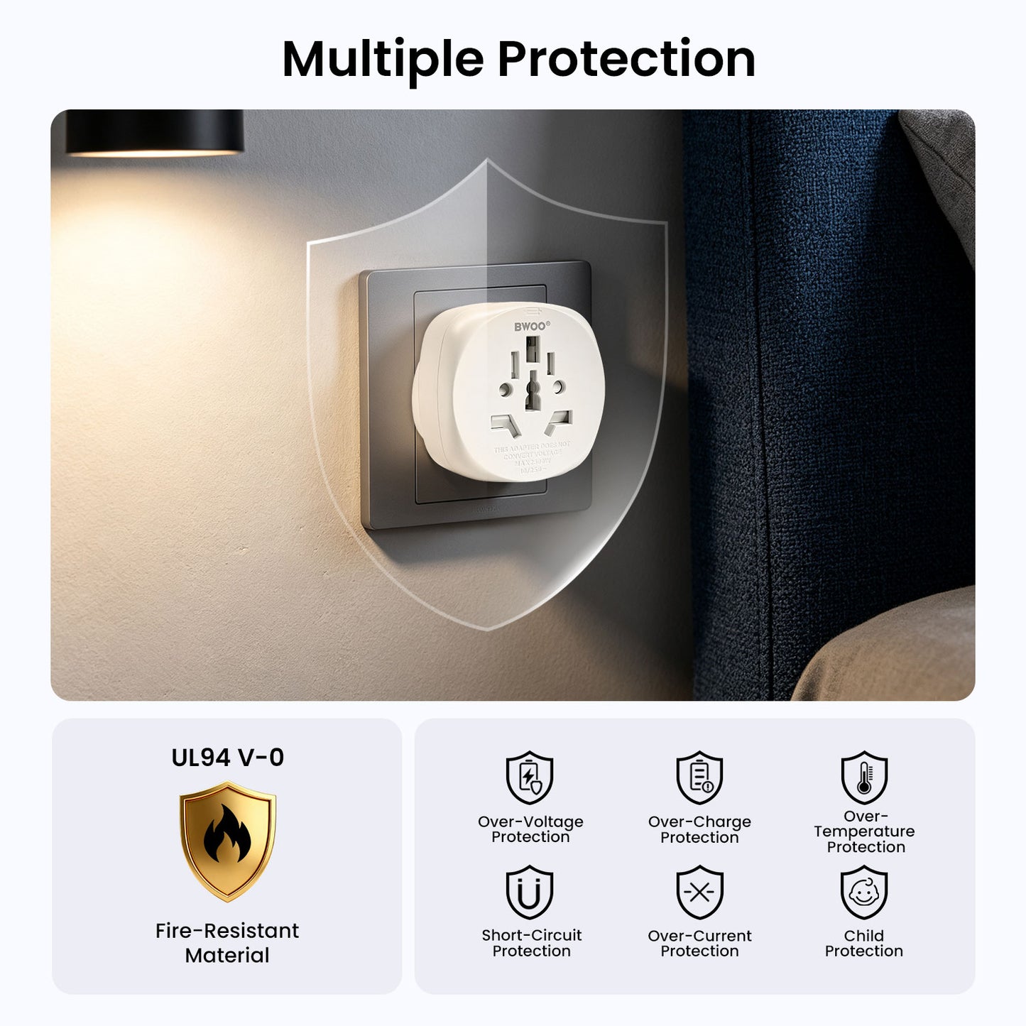 Bwoo UK Universal Travel Adapter