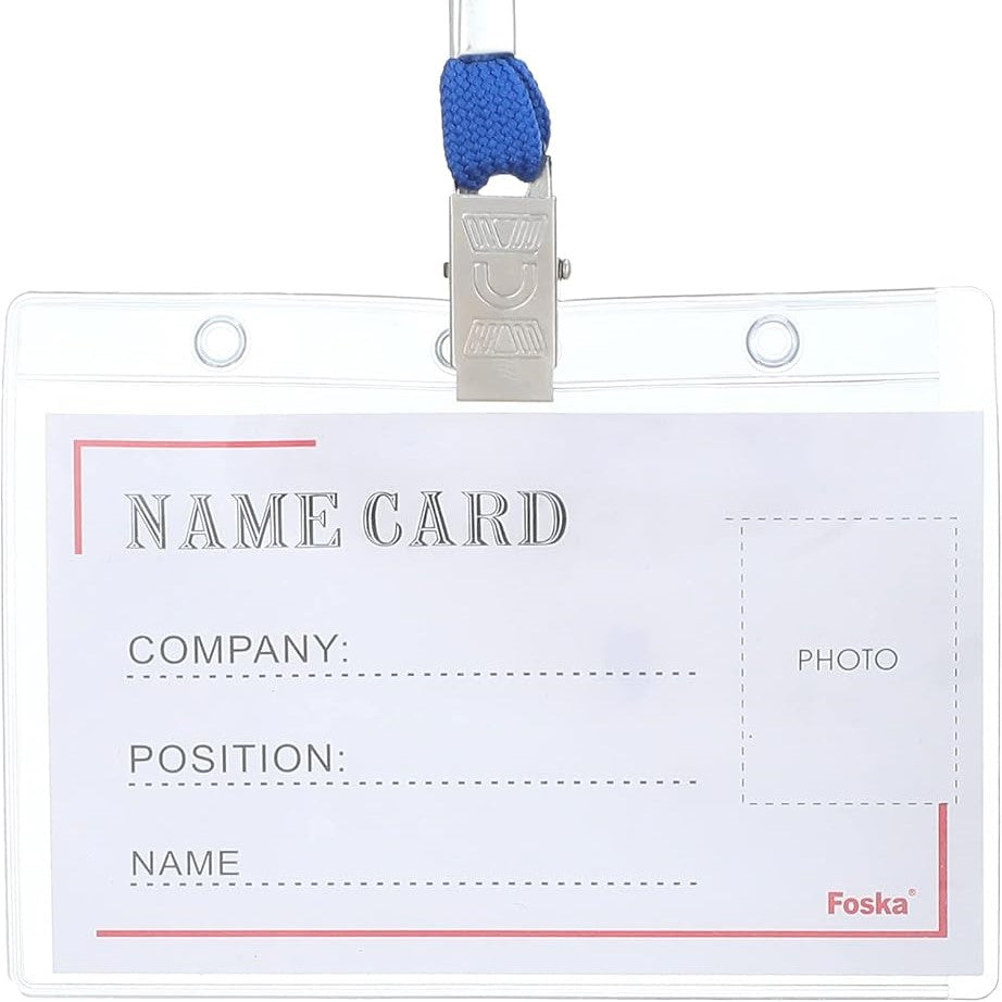 Foska Name Badge Soft Plastic 7 x 10.5cm (lanyard not included)