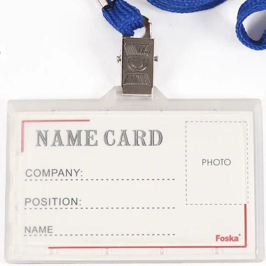 Foska Name Badge Hard Plastic 6 x 9.2cm