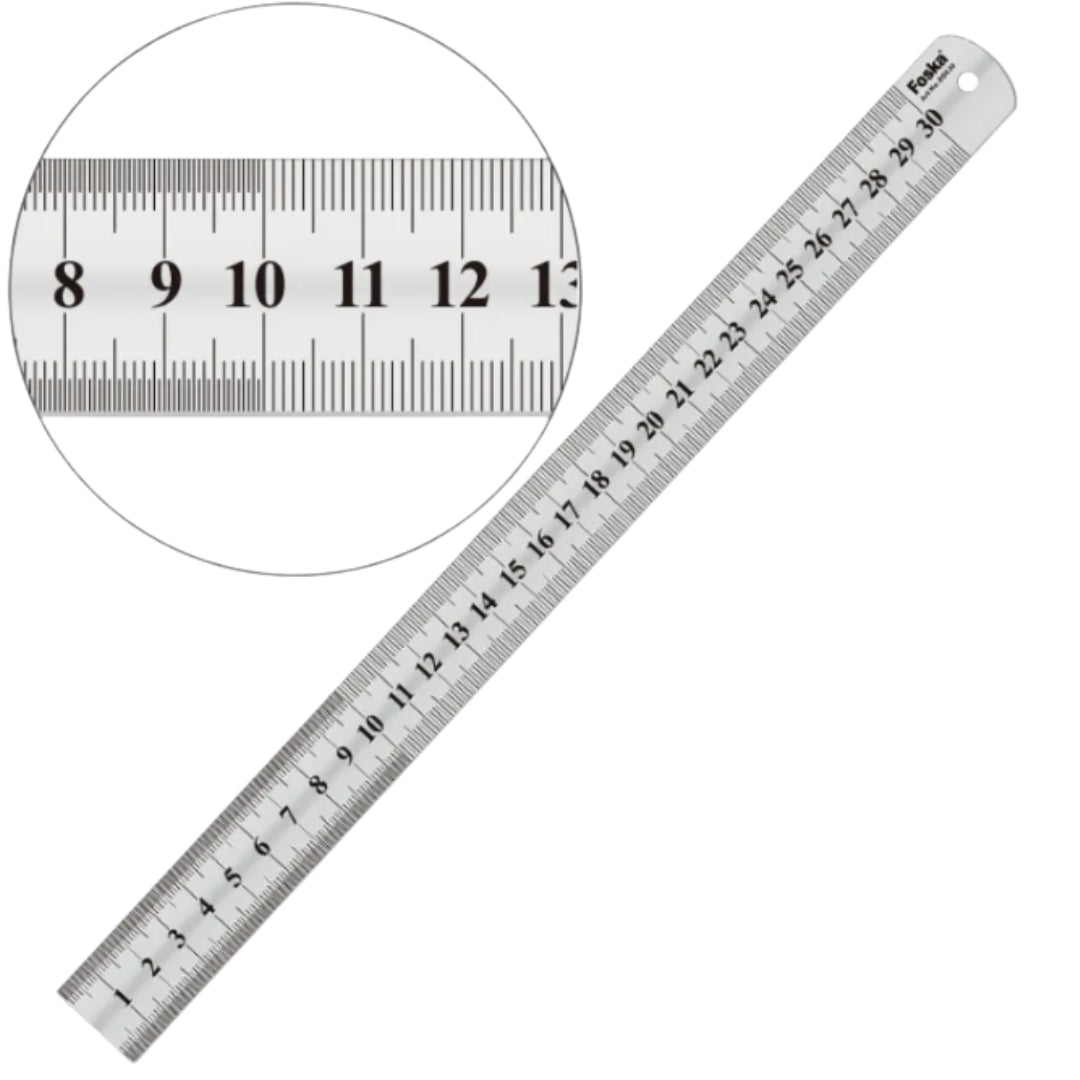 Foska Stainless Steal Ruler 30cm