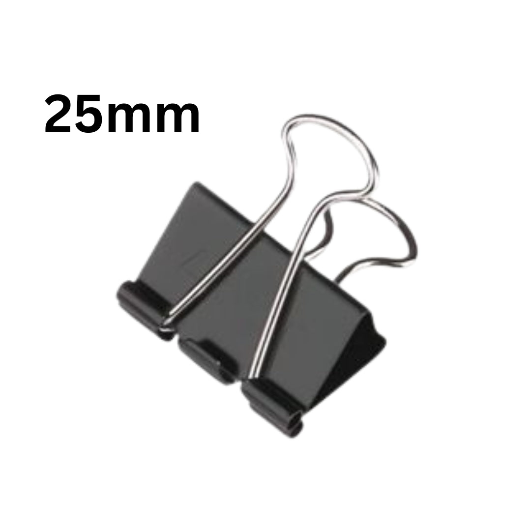 Foska Binder/Foldback Clips 25mm A Pack Of 12pcs
