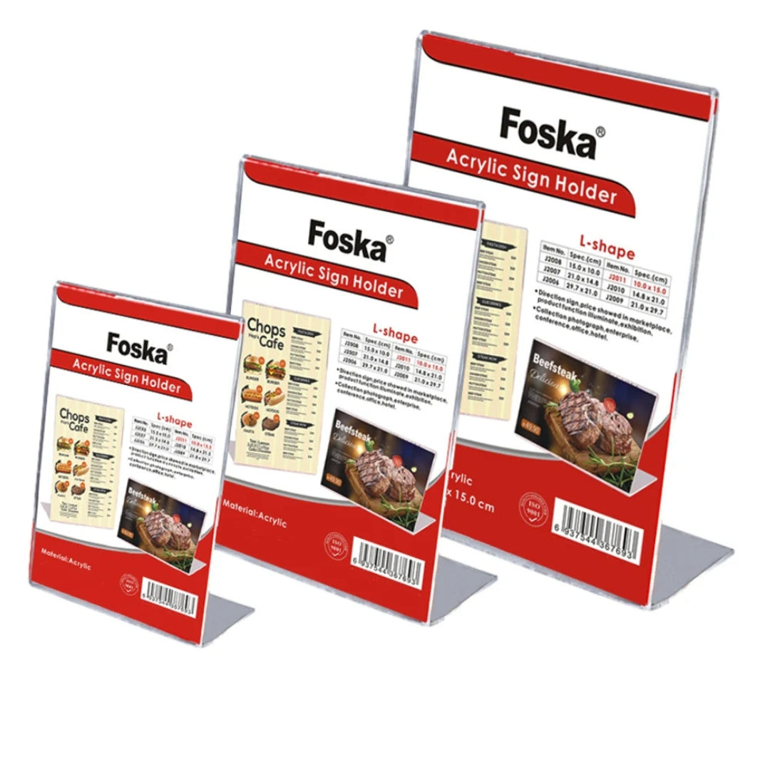 A5 Foska Acrylic Sign Holder