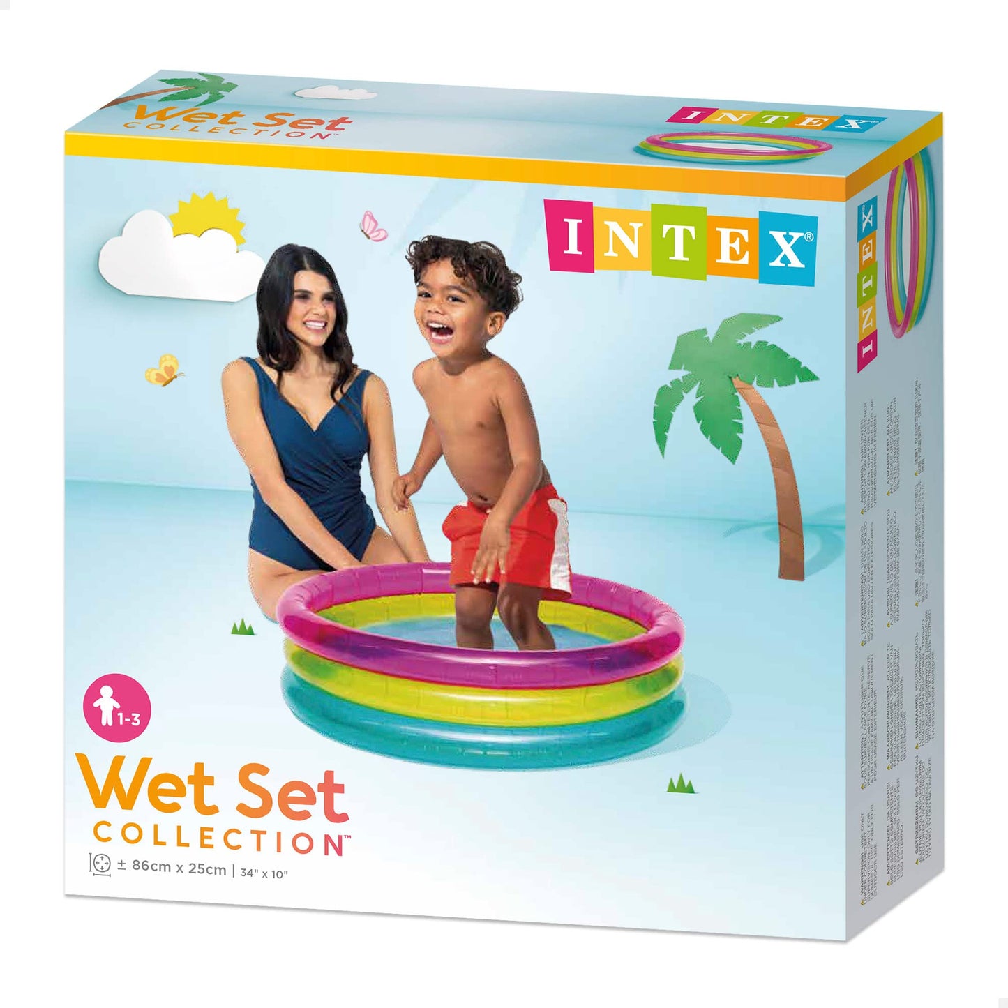 Intex Wet Set Collection - Rainbow Baby Pool 86 x 25cm