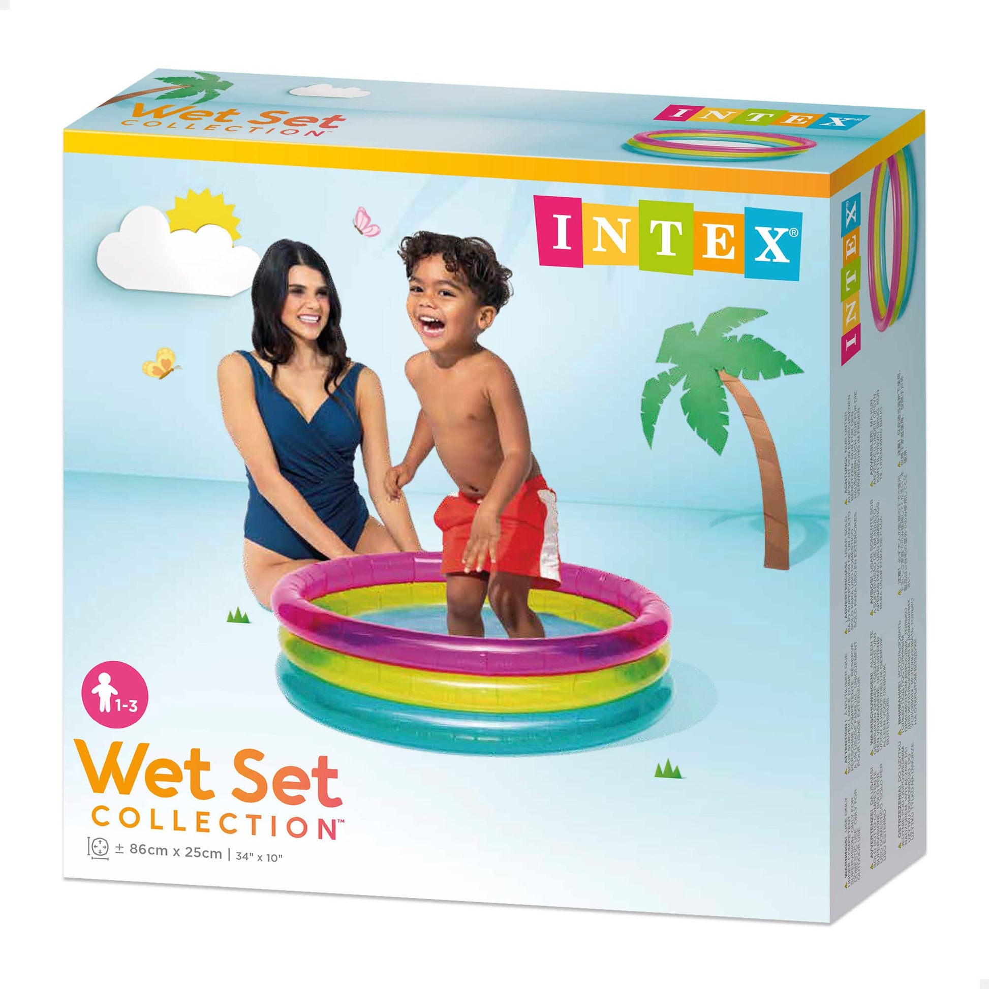 Intex Wet Set Collection - Rainbow Baby Pool 86 x 25cm