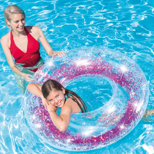 Intex Sparkling Glitter Donut 119cm x 1pc Assortment