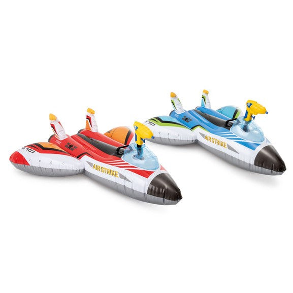 Intex Plane Ride-On Inflatable Pool Floats With Water Guns 117 x 117cm x 1pc Assortment