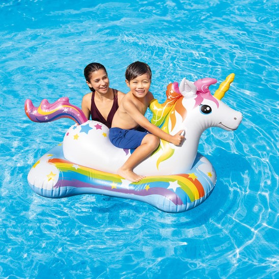 Intex Magical Unicorn Ride-On Inflatable Pool Float 163 x 86cm