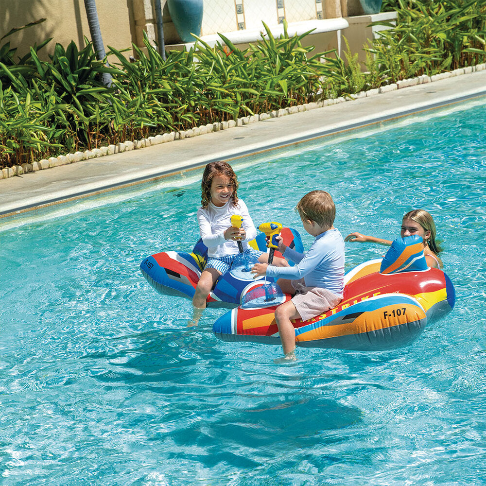 Intex Plane Ride-On Inflatable Pool Floats With Water Guns 1.17 x 1.04m x 1pc Assortment