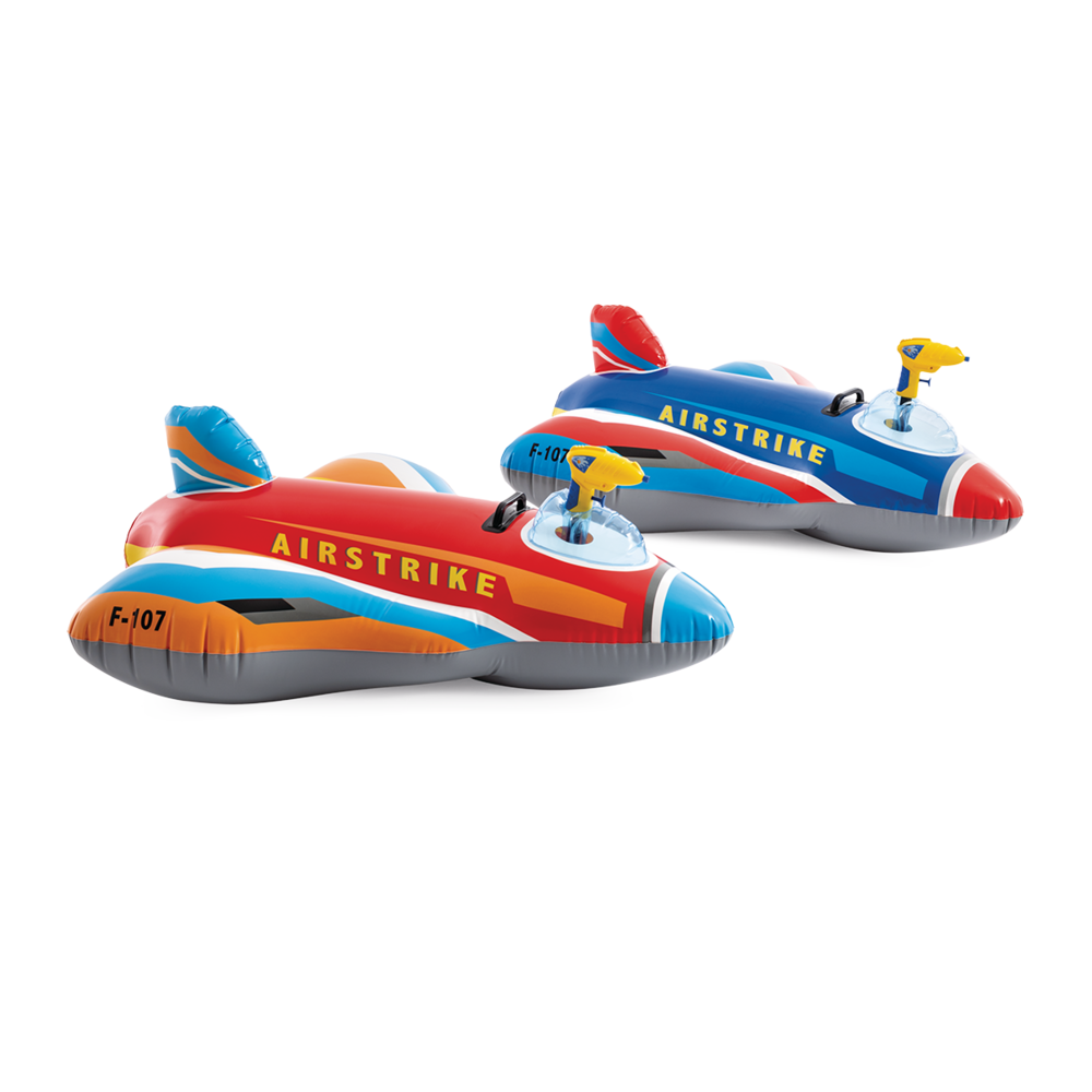 Intex Plane Ride-On Inflatable Pool Floats With Water Guns 1.17 x 1.04m x 1pc Assortment