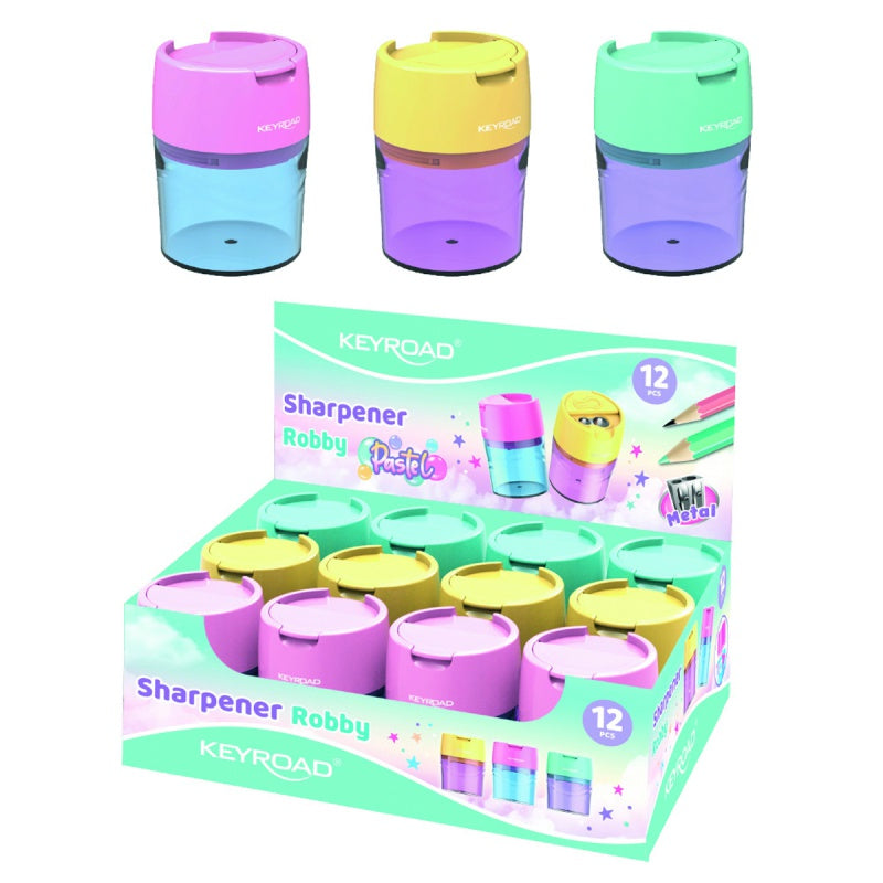 Keyroad Double Sharpener Robby Pastel x 1pc Assortment