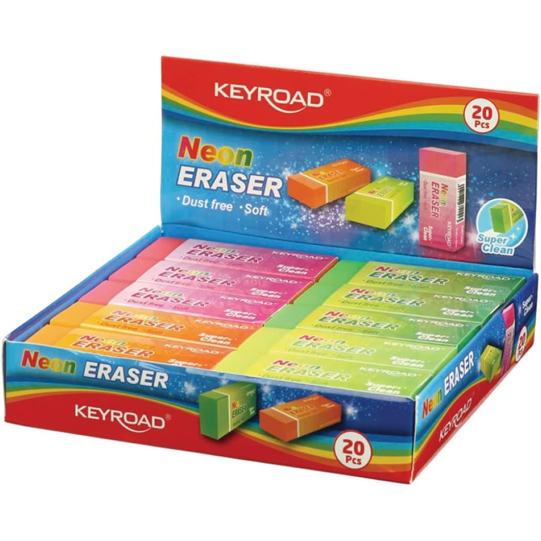 Keyroad Eraser - Neon x 1pc Assortment