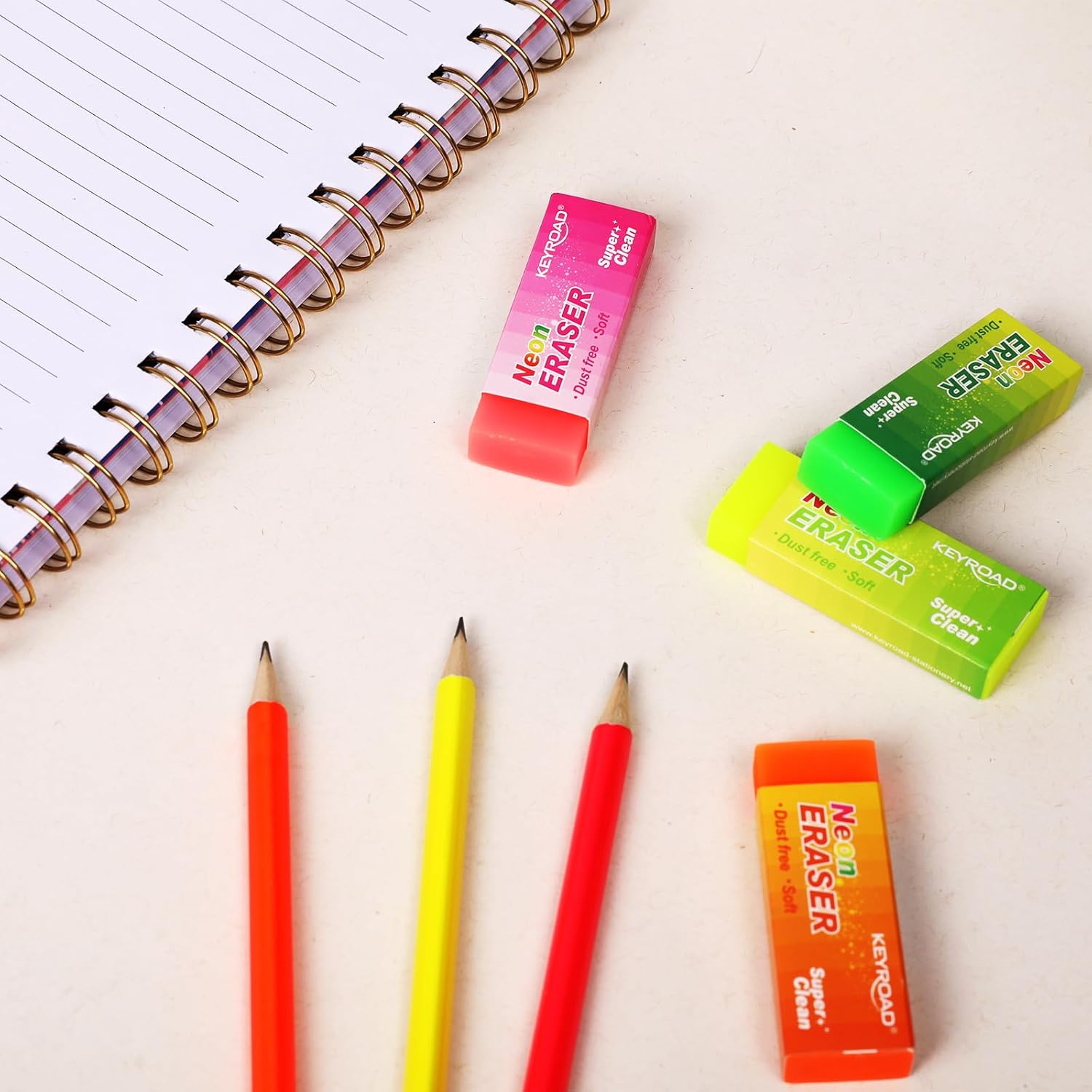 Keyroad Eraser - Neon x 1pc Assortment