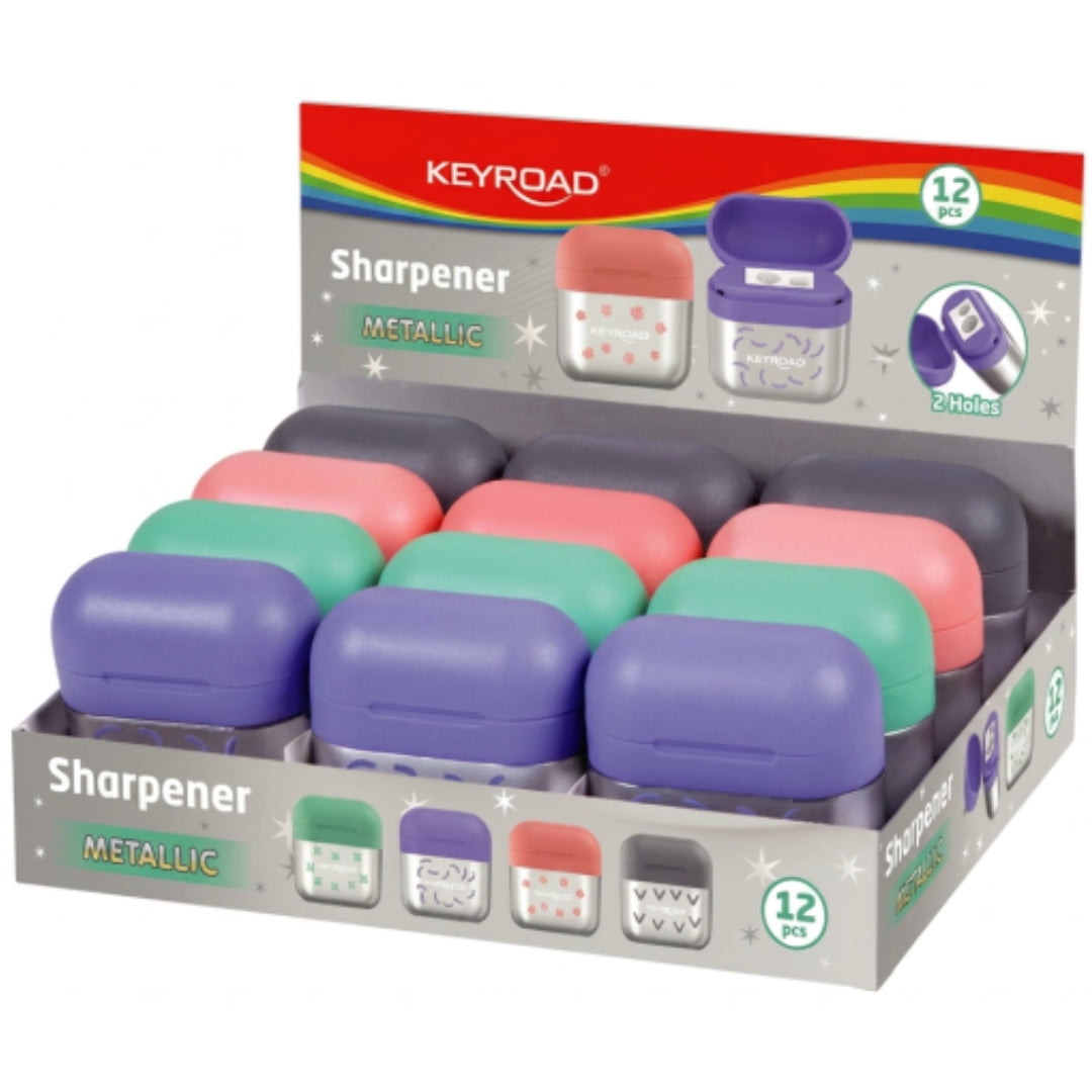 Keyroad Double-Hole Sharpener - Metallic x 1pc Assortment