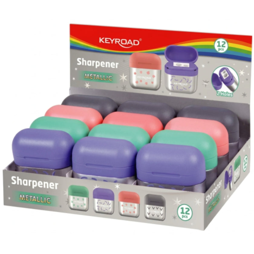 Keyroad Double-Hole Sharpener - Metallic x 1pc Assortment