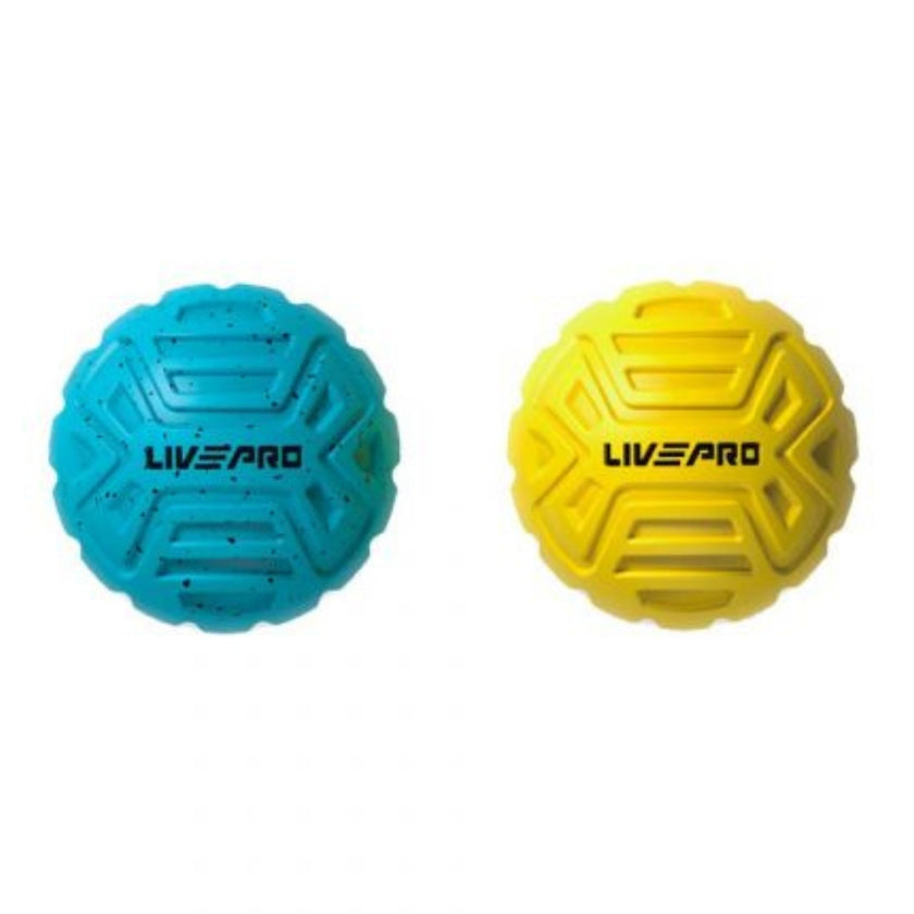 LivePro Massage Ball A Set Of 2pcs - 6.8cm - Blue & Yellow