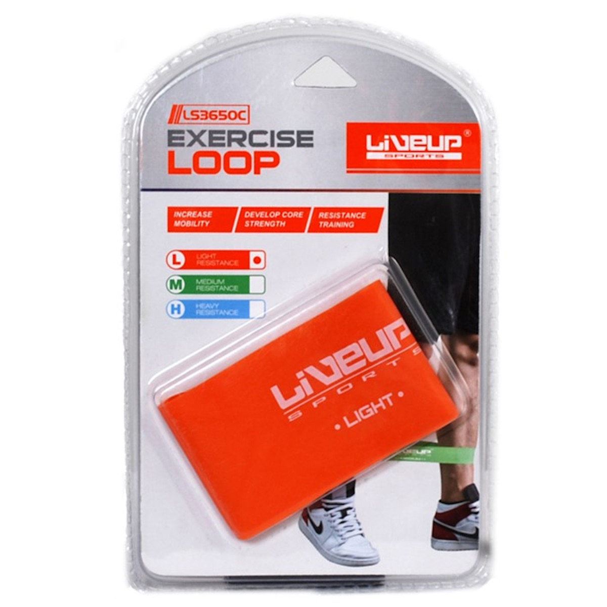 LiveUp Exercise Loop Elastic Band / Mini Band - Light