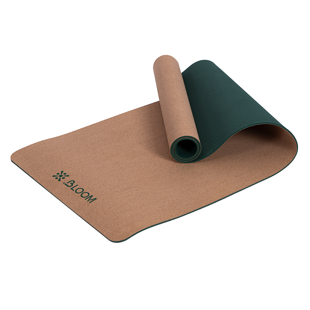 Bloom Cork Yoga Mat 183 x 61 x 0.6cm - Wood Colour