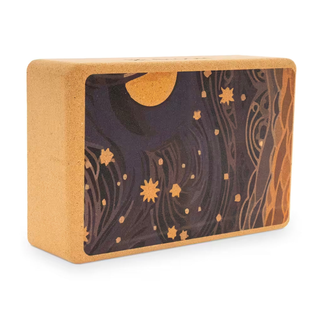 Bloom Cork Yoga Brick 22.5 x 15 x 7.5cm - Wood Colour