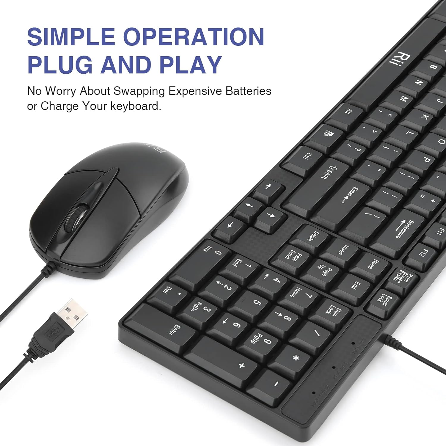 Rii - Business Keyboard And Mouse Combo - Wired