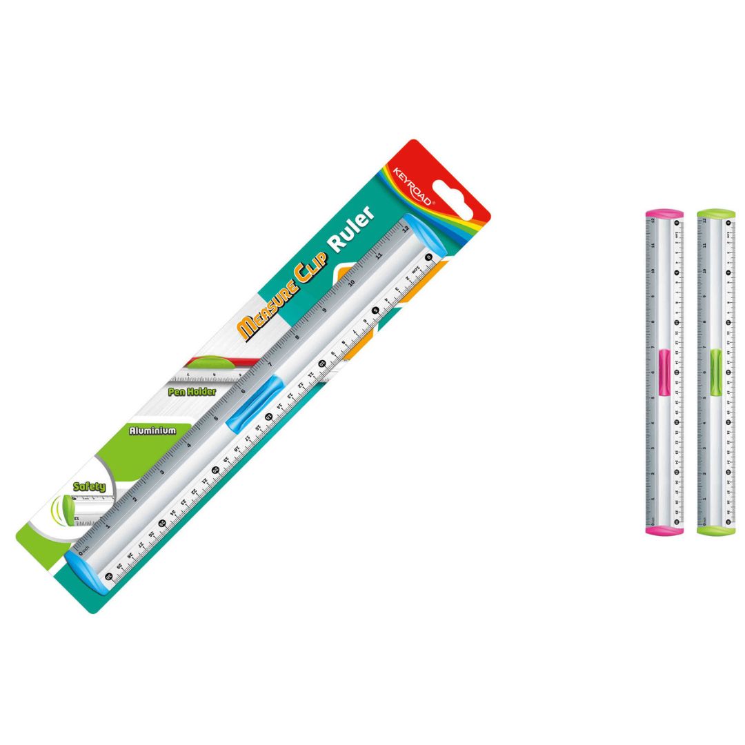 Keyroad Measure Clip Ruler 30cm x 1pc Assortment