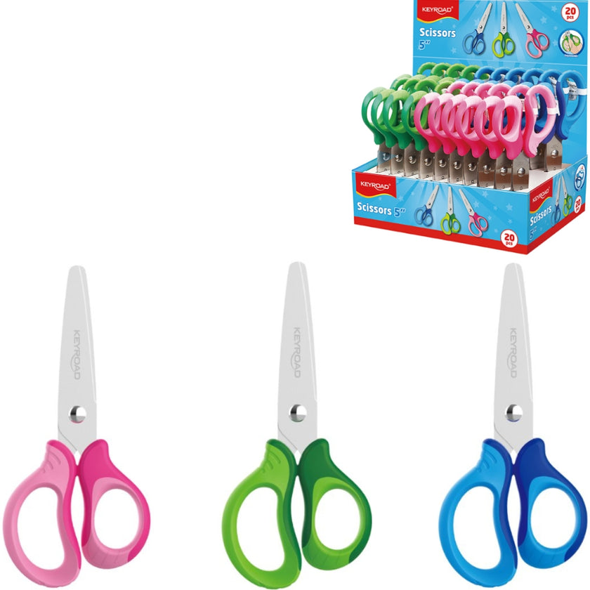 Keyroad Scissors 13cm - Soft Grip x 1pc Assortment