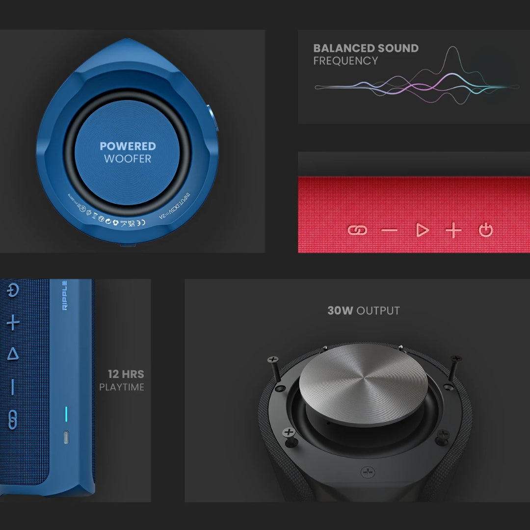 HiFuture Ripple Bluetooth Speaker - Black